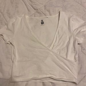 white crop top